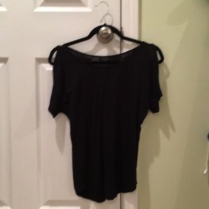 Cold shoulder short sleeve top